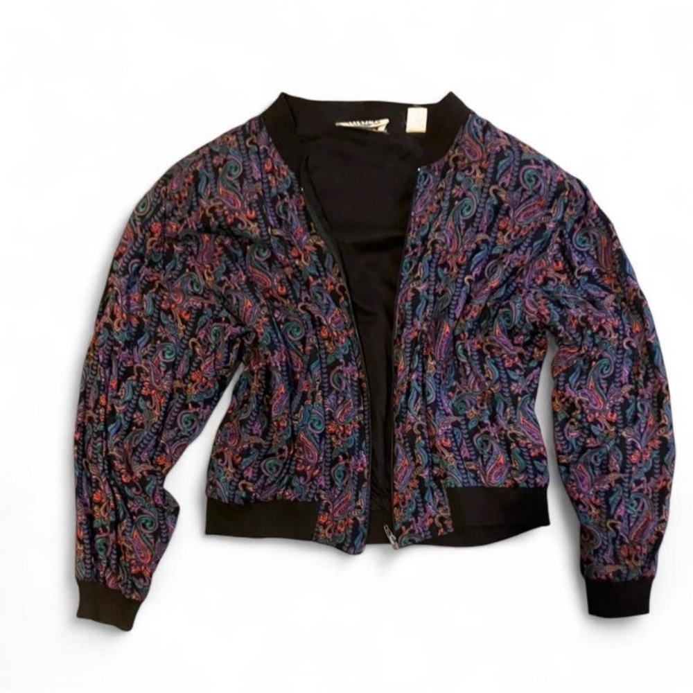 Paisley 1980s Bomber Jacket - Multicolor